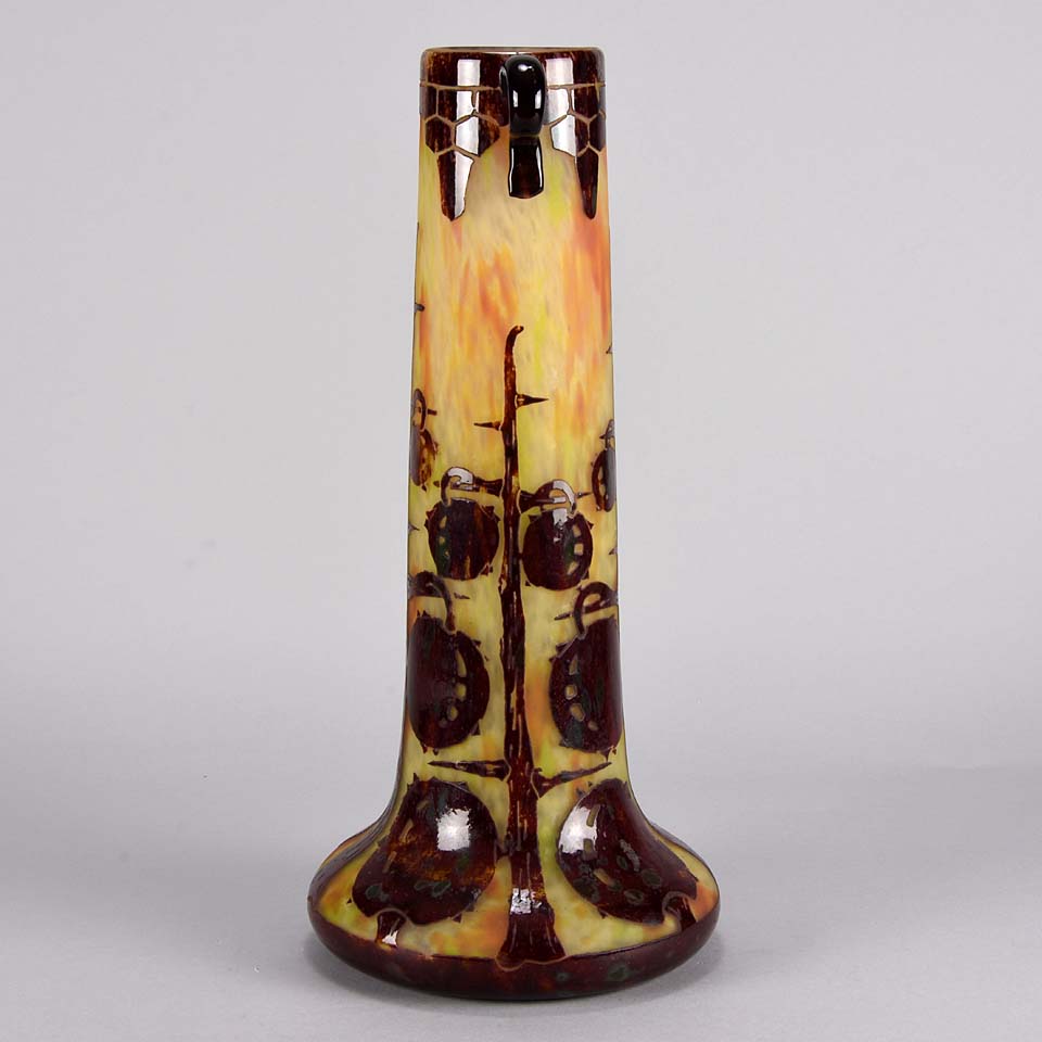 Le Verre Francais Vase Décor Marrons