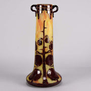 Le Verre Francais Vase Décor Marrons