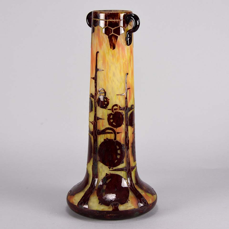 Le Verre Francais Vase Décor Marrons