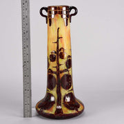 Le Verre Francais Vase Décor Marrons