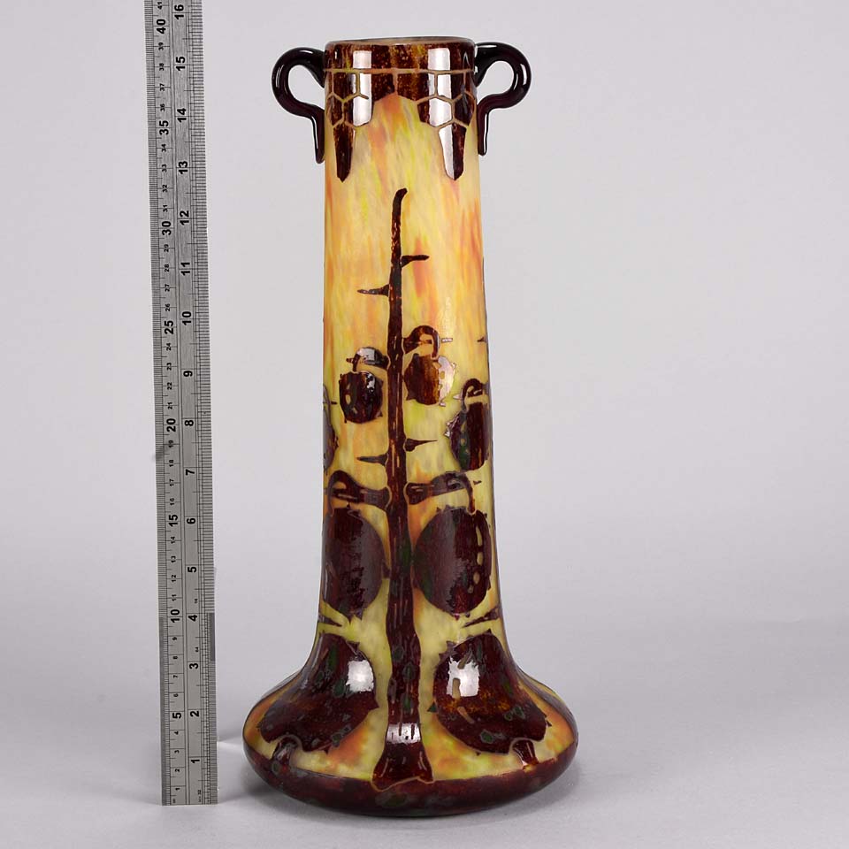 Le Verre Francais Vase Décor Marrons
