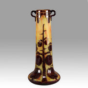 Le Verre Francais Vase Décor Marrons