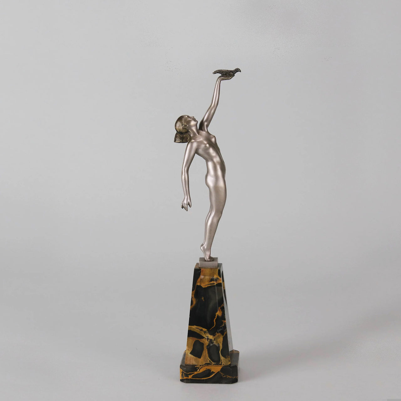 Messenger of Love - Pierre Le Faguays - Art deco figurines - Art Deco Sculpture - Bronze statues for sale - Bronze sculptures for sale - Art Deco Bronze - art deco bronze lady - Hickmet Fine Arts