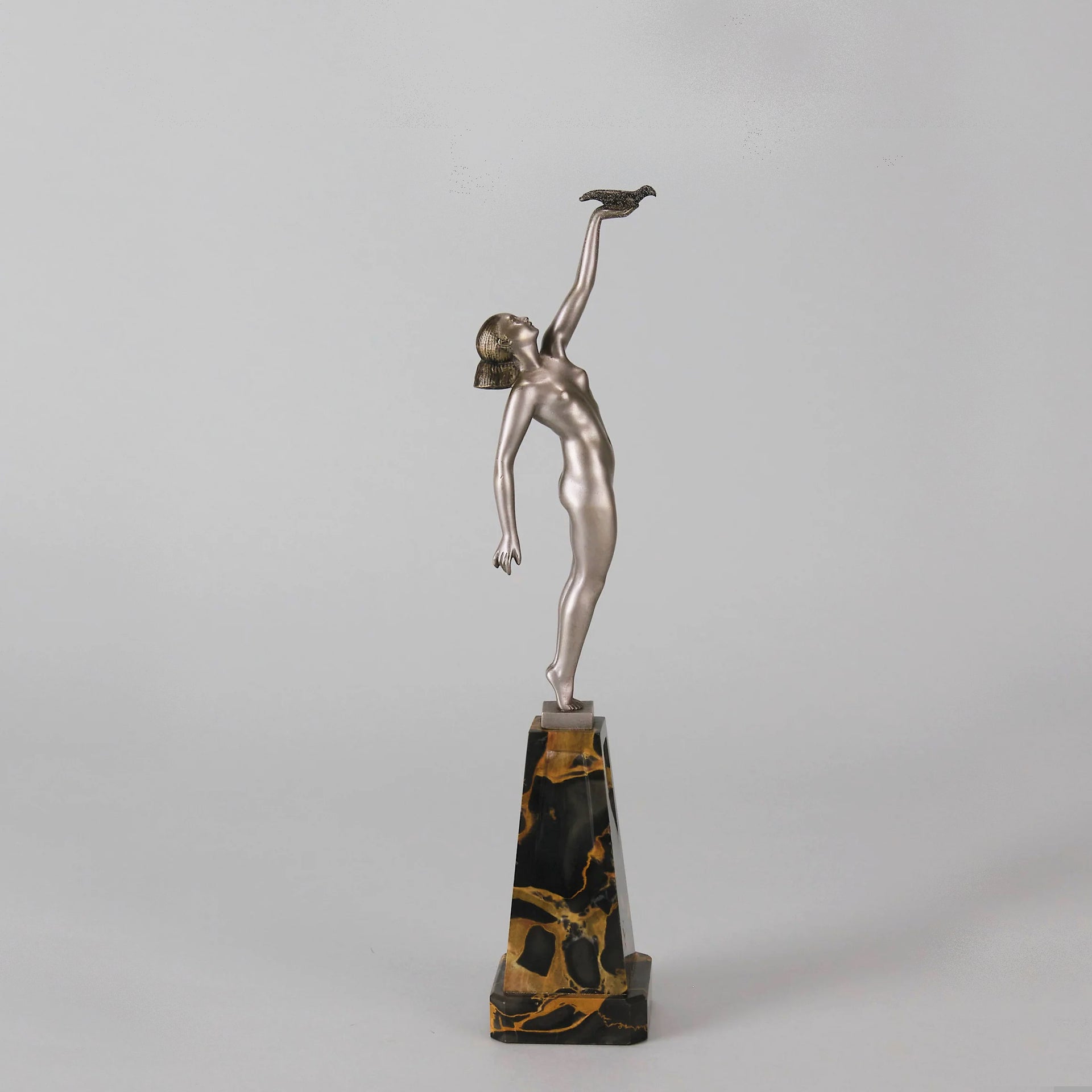 Messenger of Love - Pierre Le Faguays - Art deco figurines - Art Deco Sculpture - Bronze statues for sale - Bronze sculptures for sale - Art Deco Bronze - art deco bronze lady - Hickmet Fine Arts