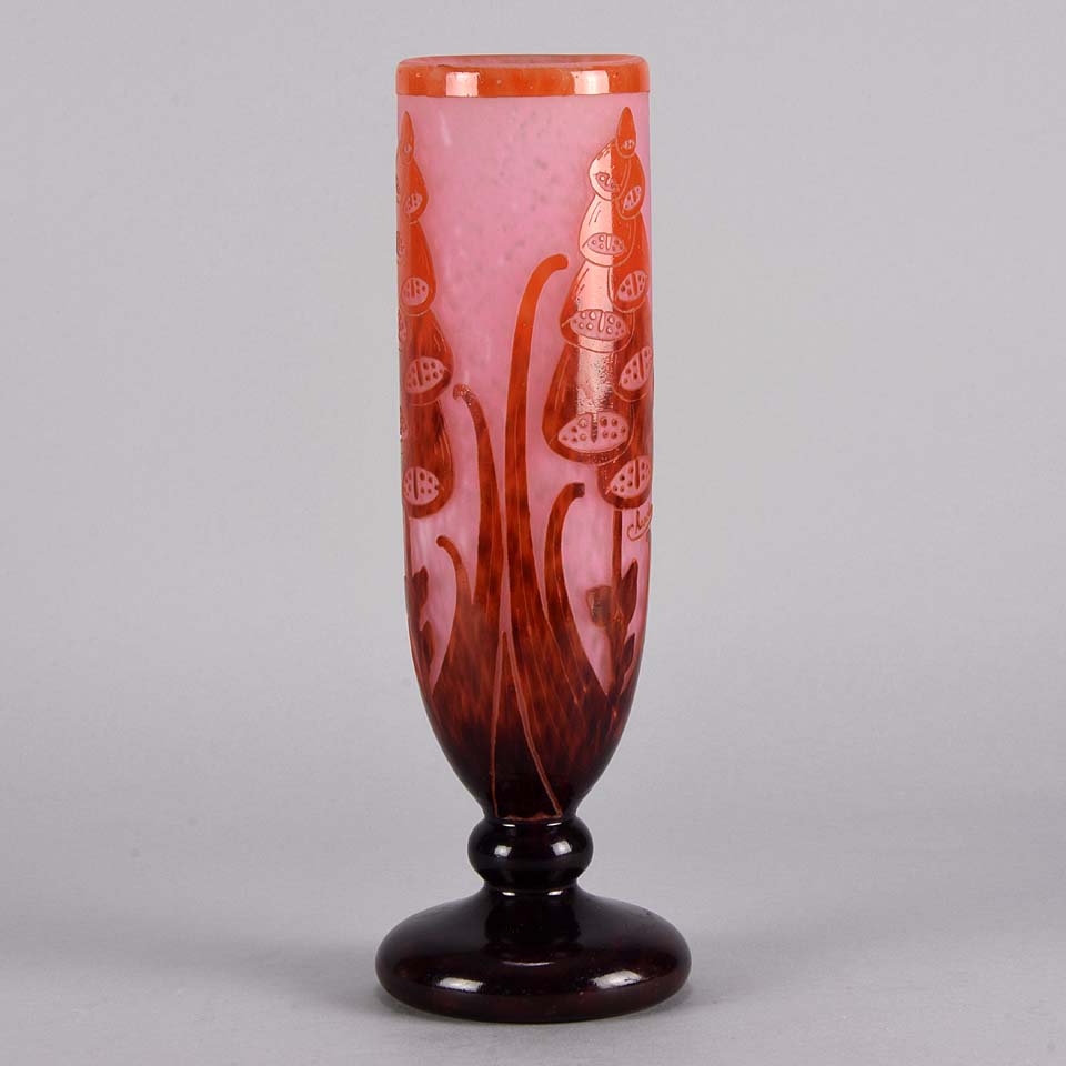Le Verre Francais Glass Vase - Digitale Vase - Hickmet Fine Arts