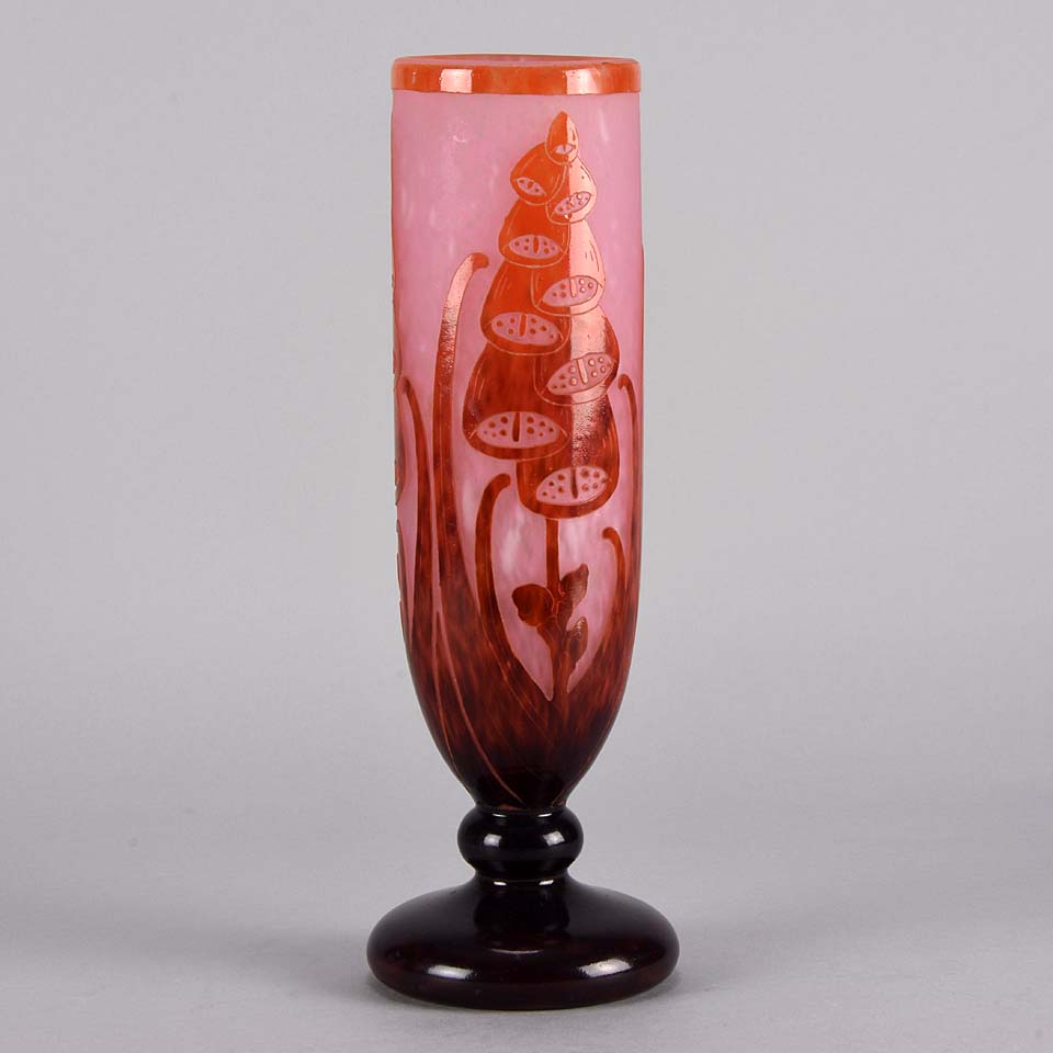 Le Verre Francais Glass Vase - Digitale Vase - Hickmet Fine Arts