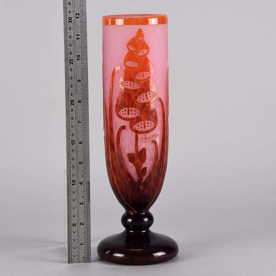 Le Verre Francais Glass Vase - Digitale Vase - Hickmet Fine Arts