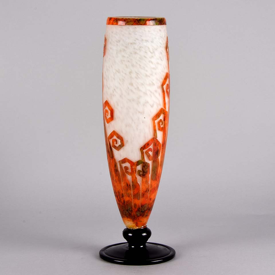 Le Verre Francais Vase Décor Fougère