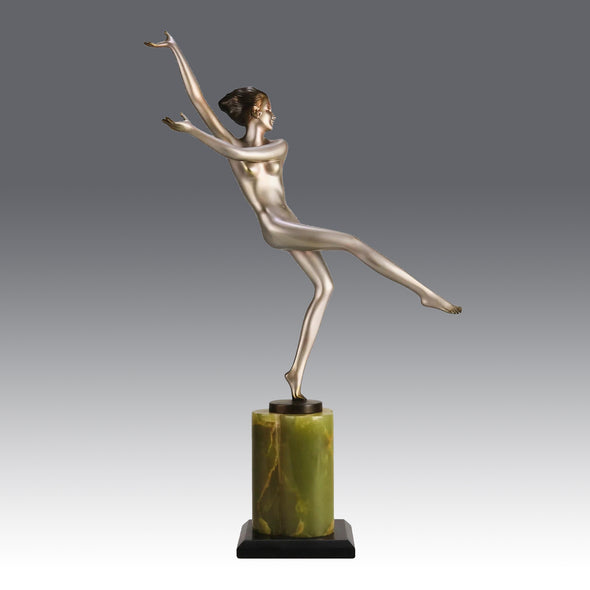 Josef Lorenzl - Leg Out - Art deco figurines - Art Deco Sculpture - Art Deco Bronze Figurines - Art Deco Bronze Lady - Hickmet Fine Arts
