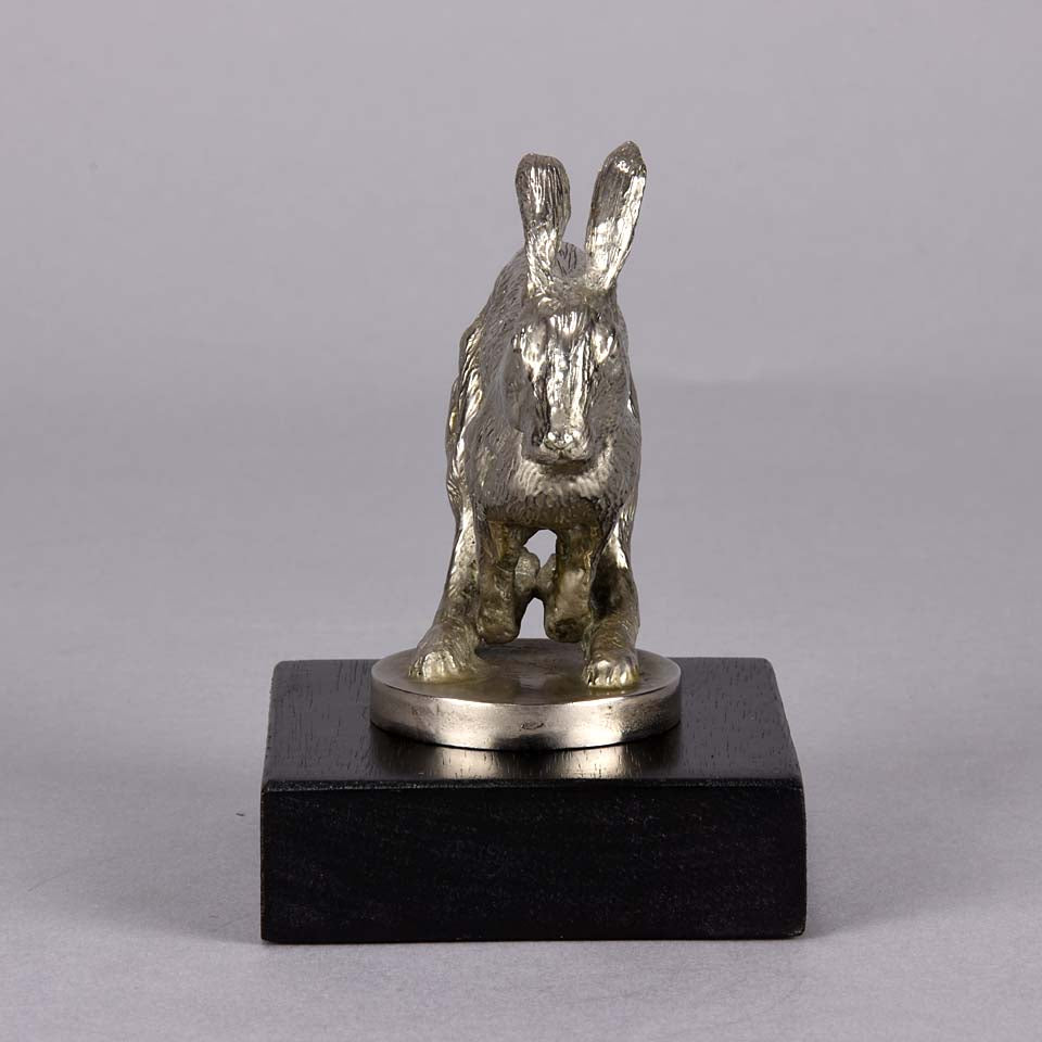 Lejuene Car Mascot - Running Hare by Louis Lejeune - Hickmet Fine Arts