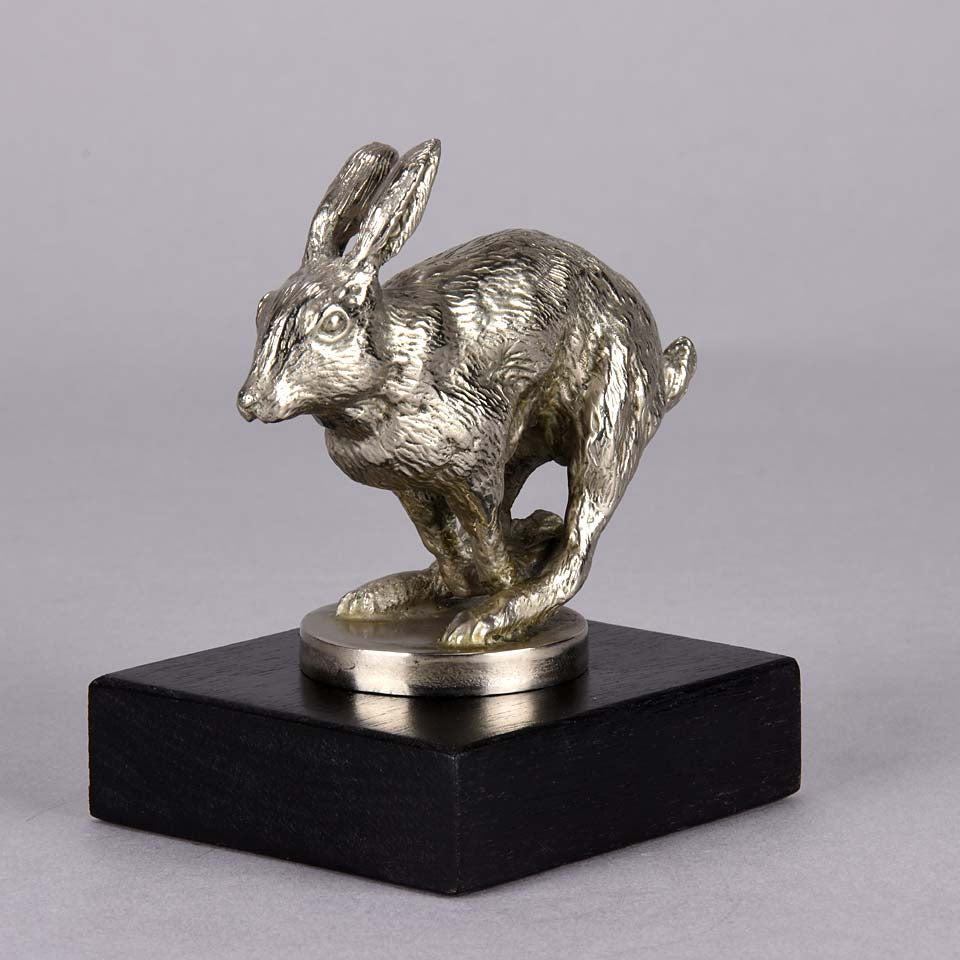 Lejuene Car Mascot - Running Hare by Louis Lejeune - Hickmet Fine Arts