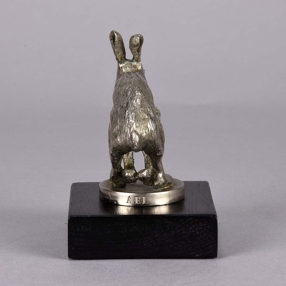 Lejuene Car Mascot - Running Hare by Louis Lejeune - Hickmet Fine Arts