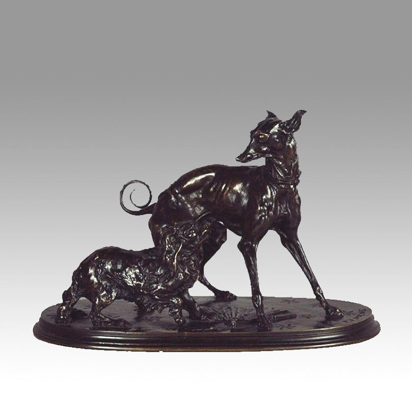 “Lévrier et King Charles” by P J Mene