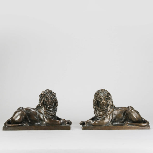 French Bronze 'Pair of Lions'