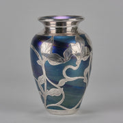 Iridescent Blue Silvered Vase - Loetz Vase - Loetz Glass - Art Nouveau Glass - Hickmet Fine Arts