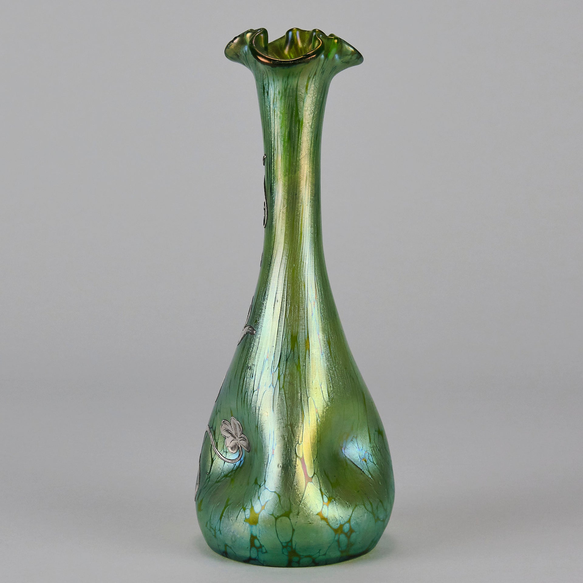 Trefoil Loetz Vase - Loetz Glass - Art Nouveau Glass - Hickmet Fine Arts 