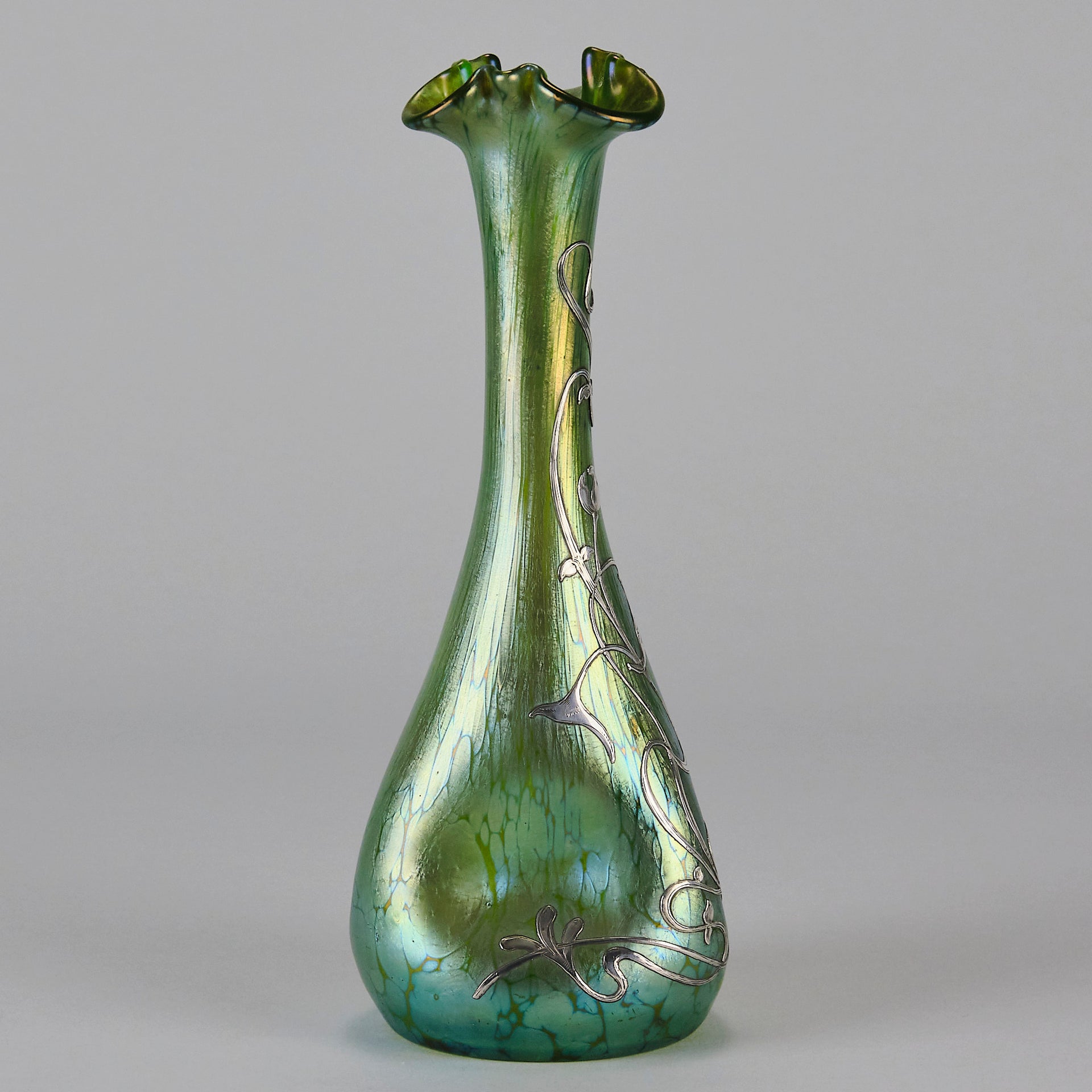 Trefoil Loetz Vase - Loetz Glass - Art Nouveau Glass - Hickmet Fine Arts 