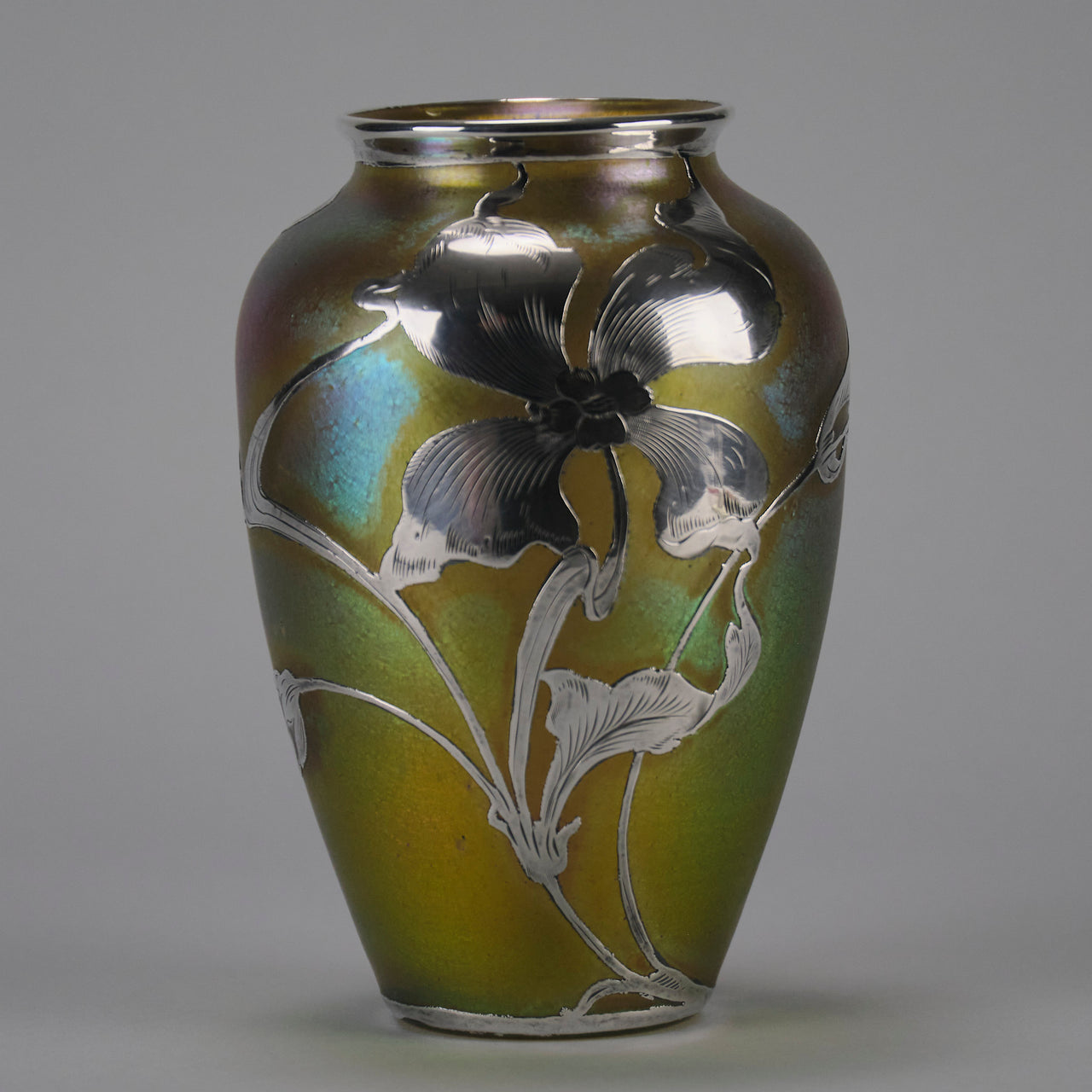 Silberiris Loetz Silvered Vase - Loetz Glass - Art Nouveau Glass - Hickmet Fine Arts