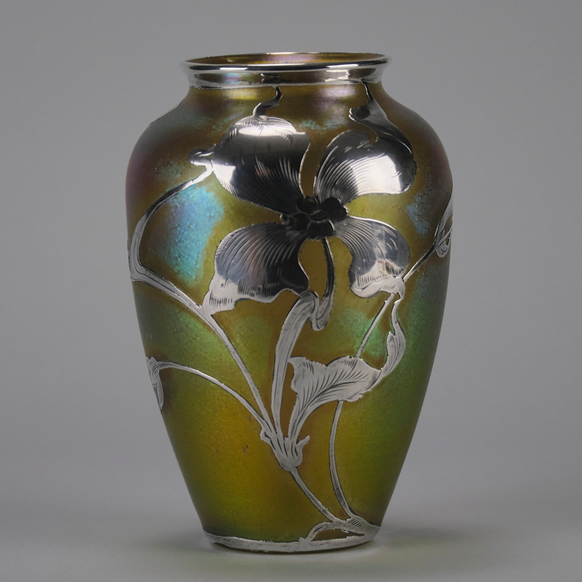 Silberiris Loetz Silvered Vase - Loetz Glass - Art Nouveau Glass - Hickmet Fine Arts