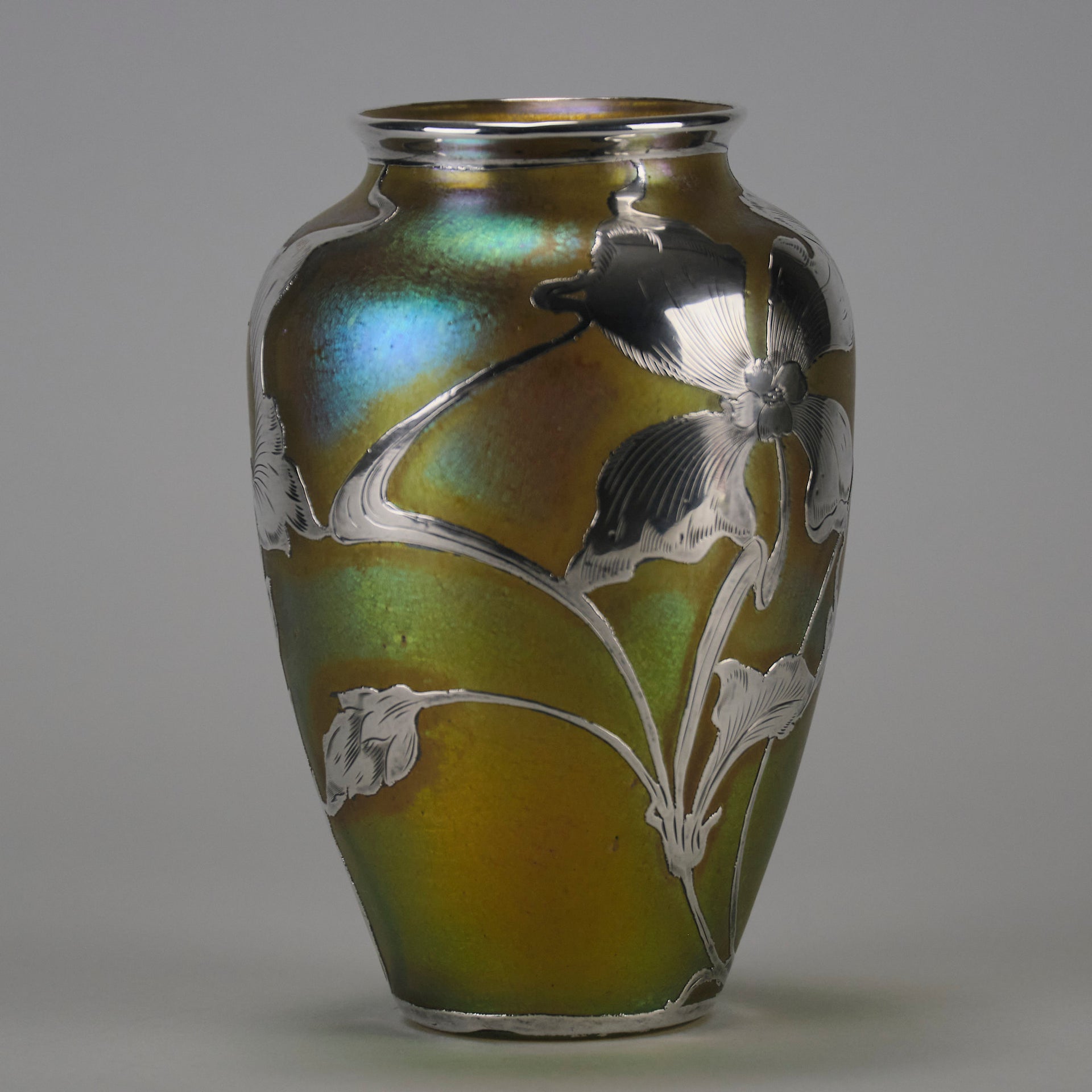 Silberiris Loetz Silvered Vase - Loetz Glass - Art Nouveau Glass - Hickmet Fine Arts