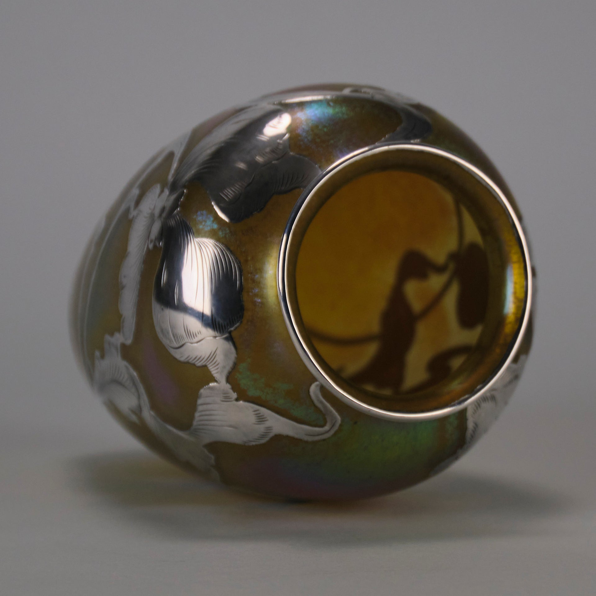 Silberiris Loetz Silvered Vase - Loetz Glass - Art Nouveau Glass - Hickmet Fine Arts