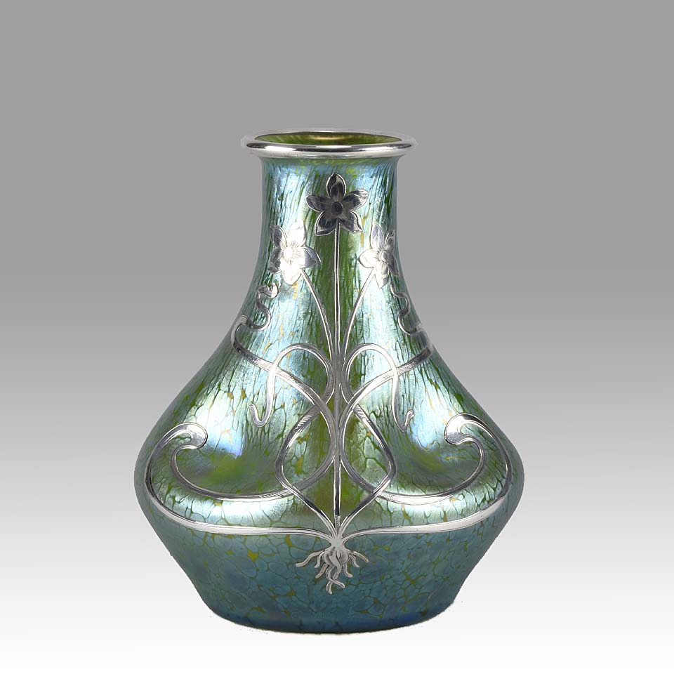 Loetz Silvered Papillon Vase