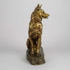 Louis Riche Bronze Seated Alsatian 