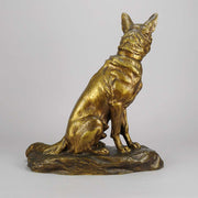Louis Riche Bronze Seated Alsatian 