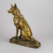Louis Riche Bronze Seated Alsatian 