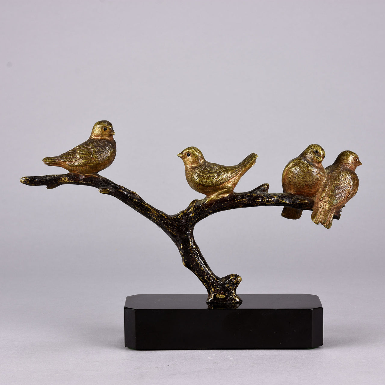 Birds on a Branch - Animaliers - Jean Luc - Antique animal sculptures for sale  - Hickmet Fine Arts