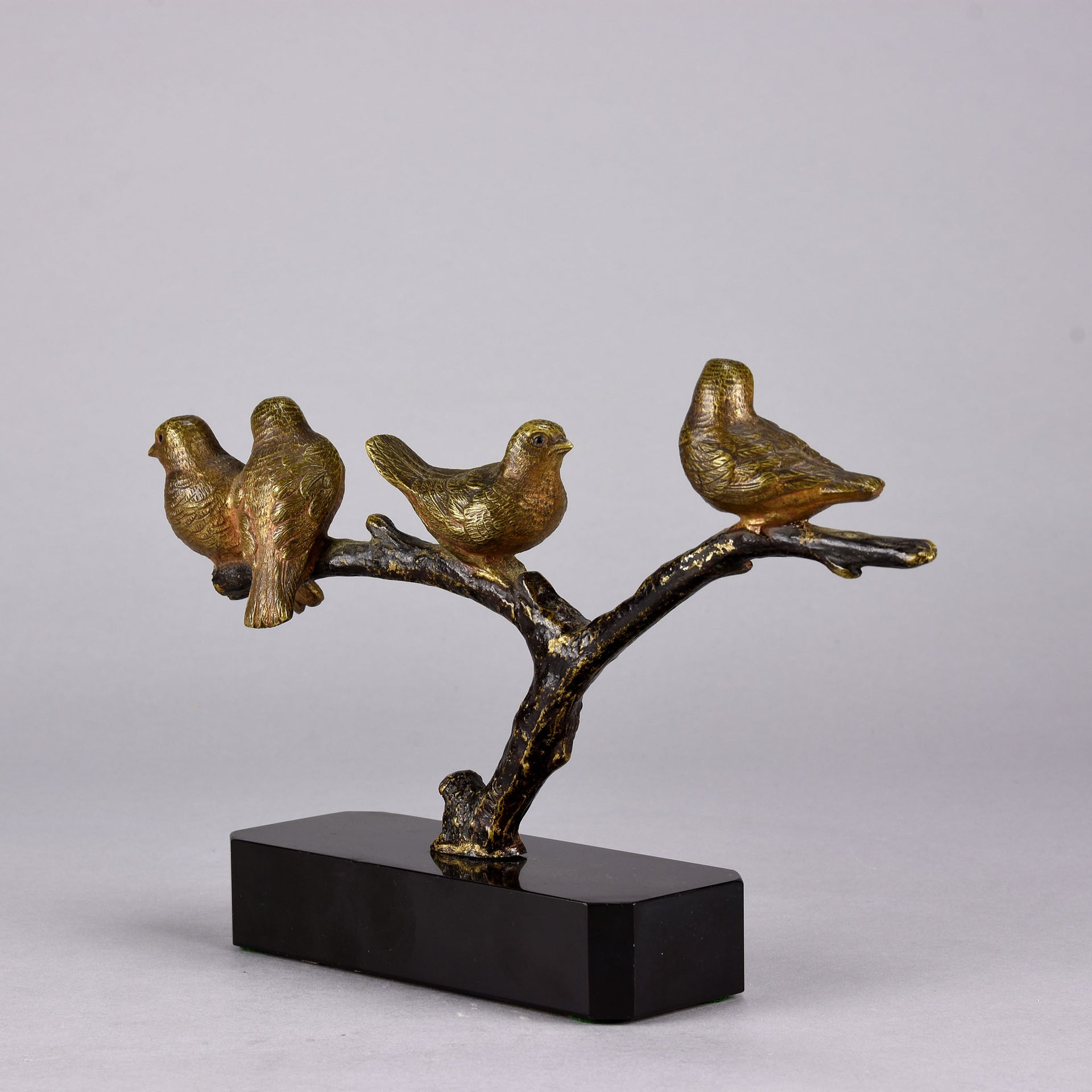 Birds on a Branch - Animaliers - Jean Luc - Antique animal sculptures for sale  - Hickmet Fine Arts