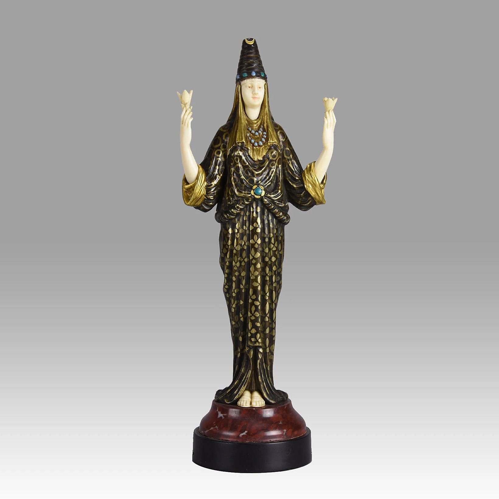 High Priestess - Art Deco Bronze Sculpture - Luce