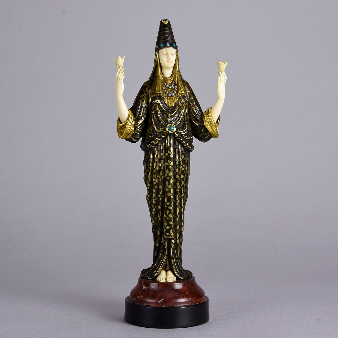 High Priestess - Art Deco Bronze Sculpture - Luce
