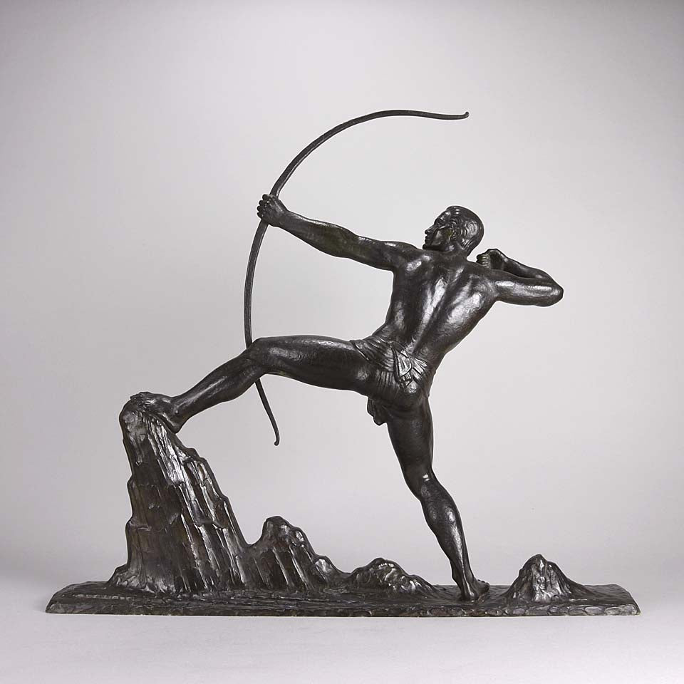 Lucien Gibert Bronze - The Archer - Hickmet Fine Arts 
