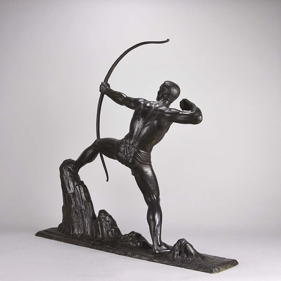 Lucien Gibert Bronze - The Archer - Hickmet Fine Arts 