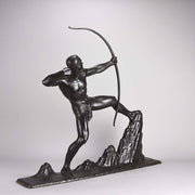 Lucien Gibert Bronze - The Archer - Hickmet Fine Arts 