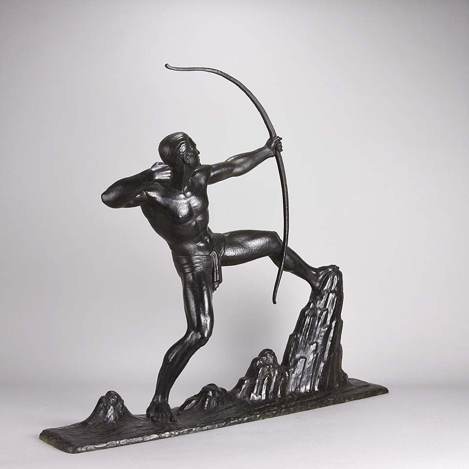 Lucien Gibert Bronze - The Archer - Hickmet Fine Arts 