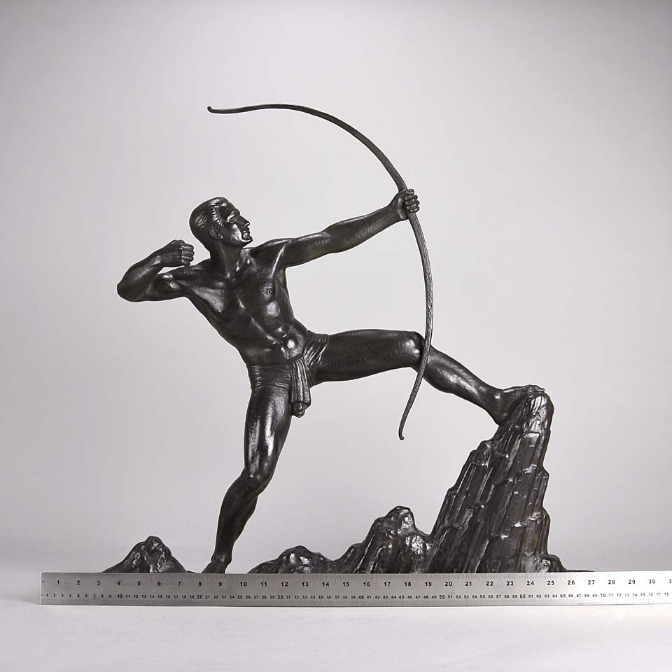 Lucien Gibert Bronze - The Archer - Hickmet Fine Arts 