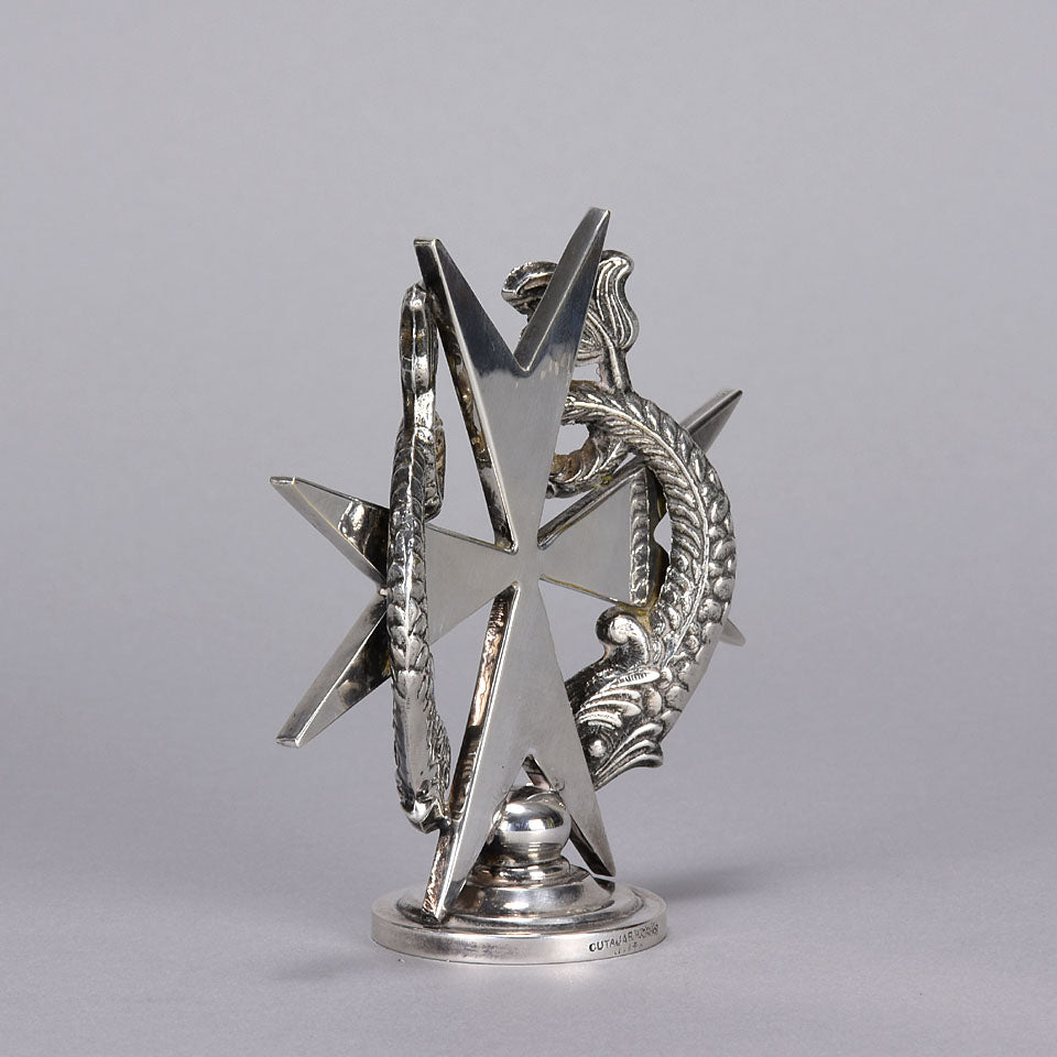 Maltese Cross Car Mascot -Silver Plated Car Mascot - Hickmet Fine Arts