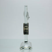 Chat Horloge by Marc Lalique An attractive mid 20th Century clock crafted from decorative frosted glass featuring a moulded cat figure