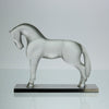 Cheval Debout, Lalique Horse by Marc Lalique A very fine frosted glass study of a standing horse in a striking position with its neck rounded