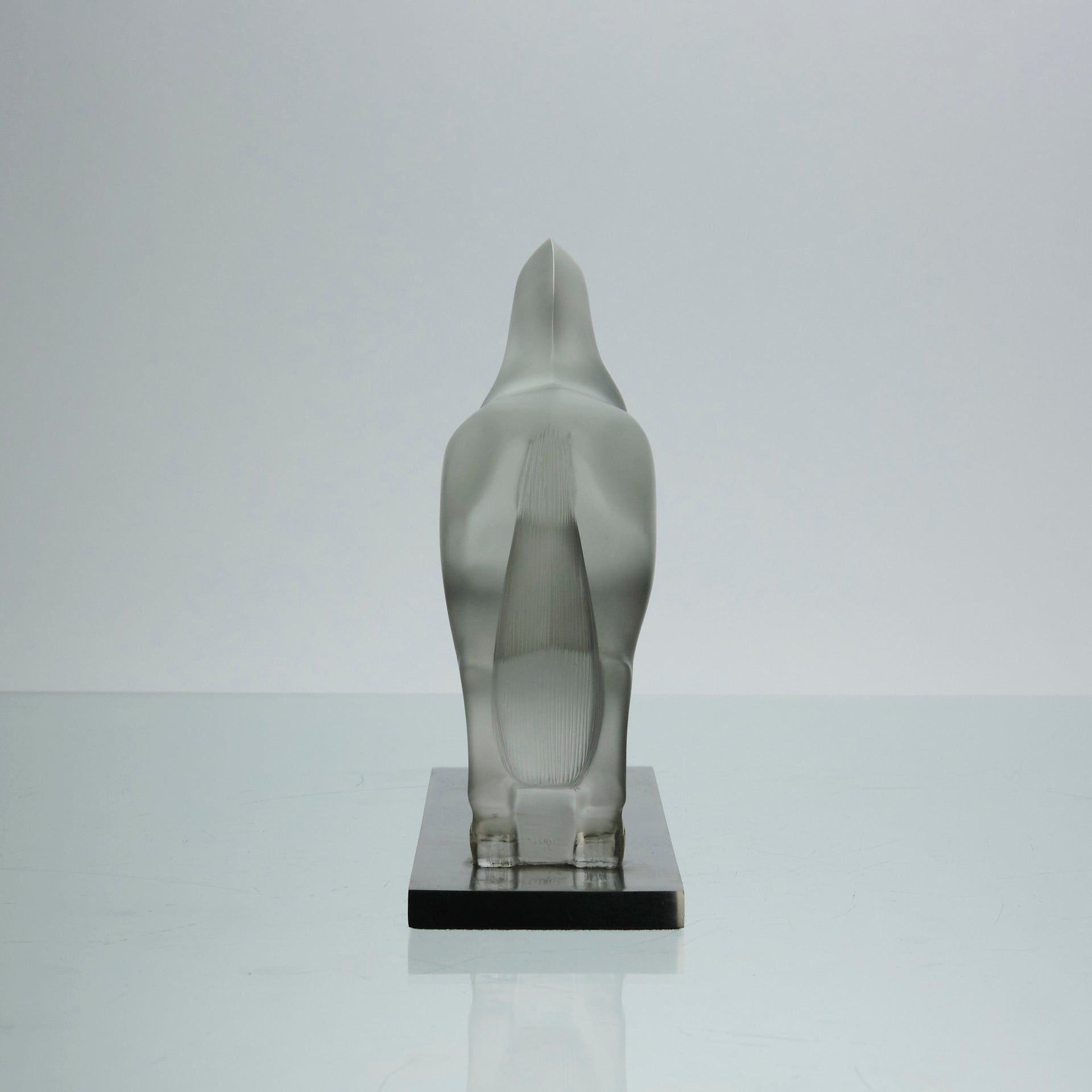 Cheval Debout, Lalique Horse by Marc Lalique A very fine frosted glass study of a standing horse in a striking position with its neck rounded