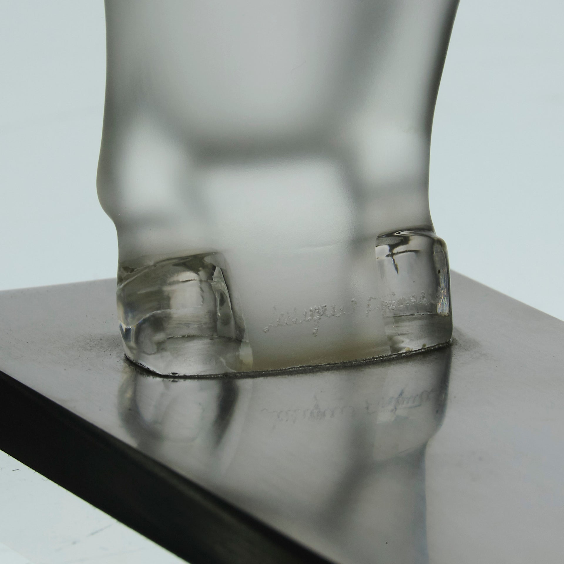 Cheval Debout, Lalique Horse by Marc Lalique A very fine frosted glass study of a standing horse in a striking position with its neck rounded