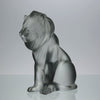Lion Assis by Marc Lalique A majestic mid 20th Century frosted glass study of a seated lion