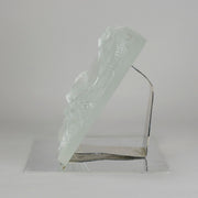 Masque De Femme by Marc Lalique An excellent mid 20th Century clear and frosted glass wall plaque decorated with a pretty Art Deco face framed with exotic fish