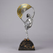 Marcel Bouraine - Art Deco Bronze Dancer - Fan Dancer - Hickmet Fine Arts