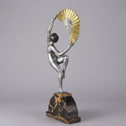 Marcel Bouraine - Art Deco Bronze Dancer - Fan Dancer - Hickmet Fine Arts