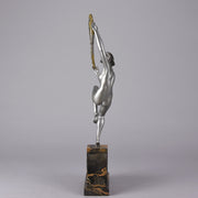 Marcel Bouraine - Art Deco Bronze Dancer - Fan Dancer - Hickmet Fine Arts