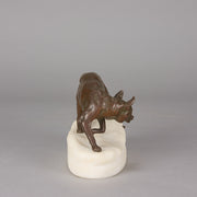 Clovis Masson Bronze - Fox & Rabbit - Hickmet Fine Arts