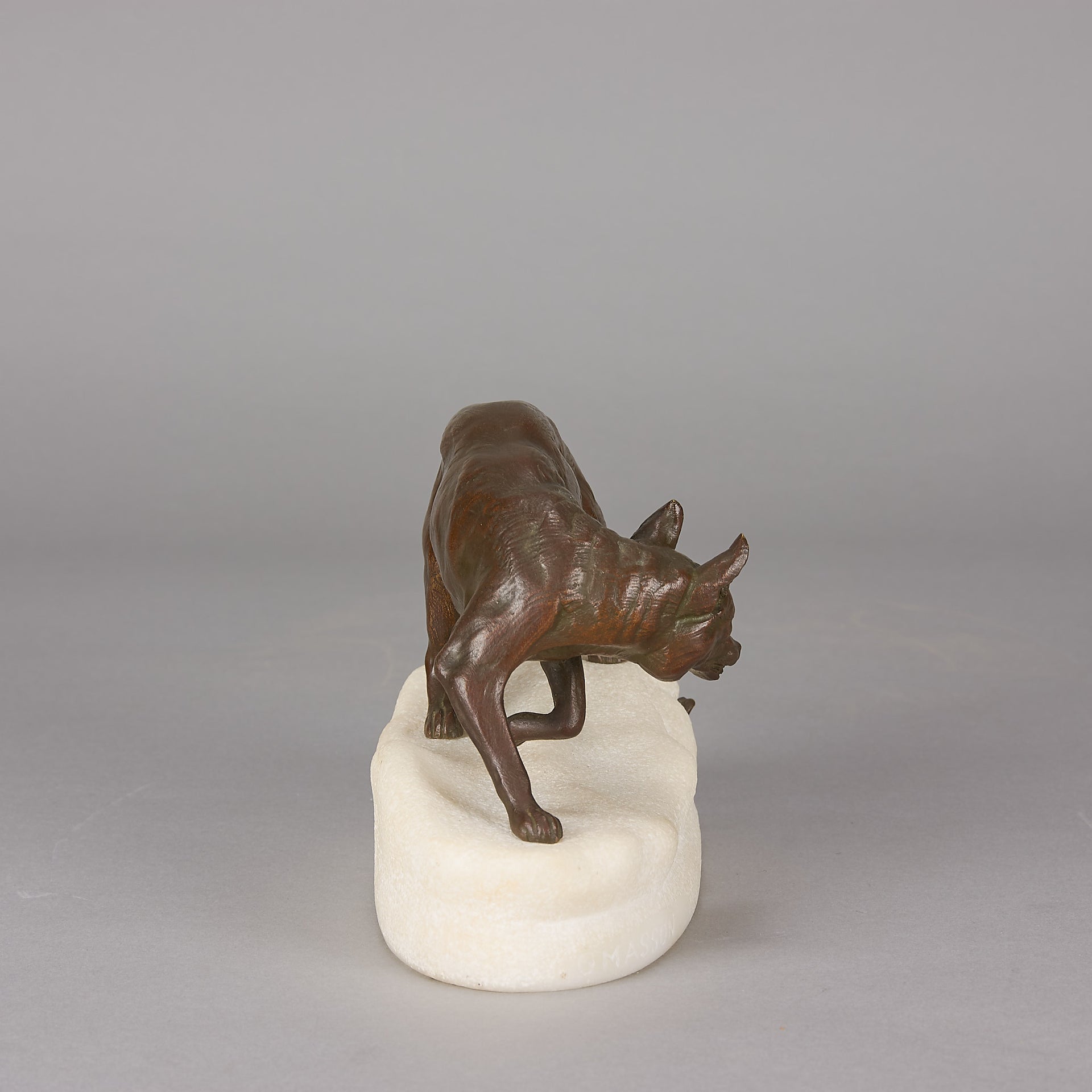 Clovis Masson Bronze - Fox & Rabbit - Hickmet Fine Arts